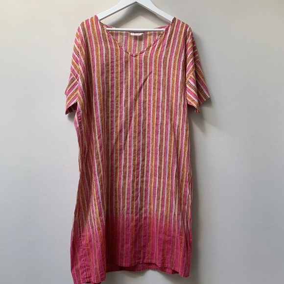 Toast cotton kaftan size small - medium pink stripe - Picture 6 of 12
